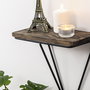 Hanah Home Phalaenopsis Estantería de pared industrial en negro y nogal oscuro